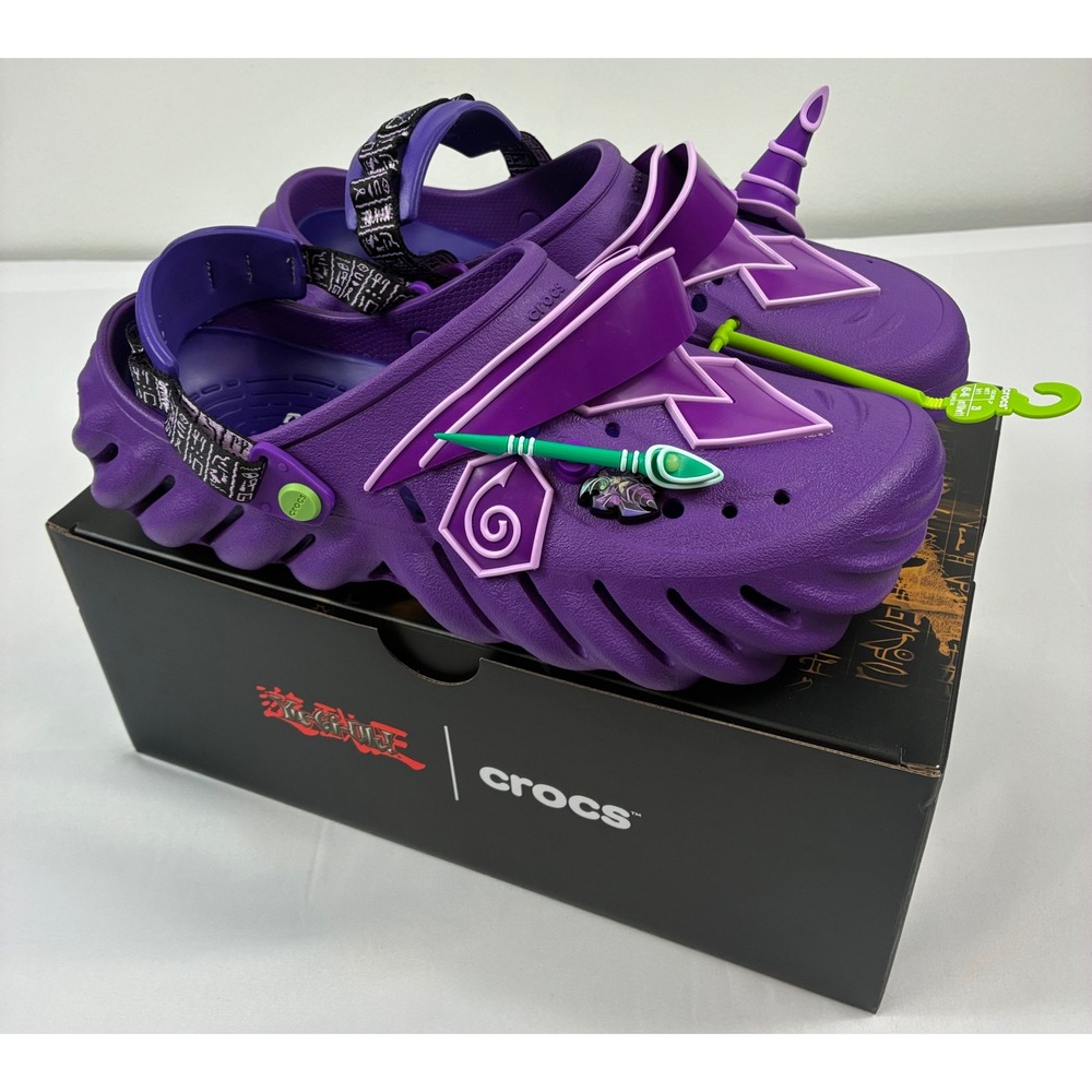 Crocs Echo Clog Yu-Gi-Oh! Dark Magician Purple Mens 11 Womens 13 NWT New Box